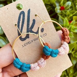 Handmade Macrame Earrings | Multicolored | Boho Style